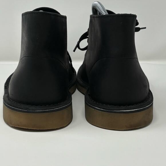 Clarks Bushacre Men's Minimalist Style Chukka Boot Black Leather Size 8.5 M - Picture 7 of 12
